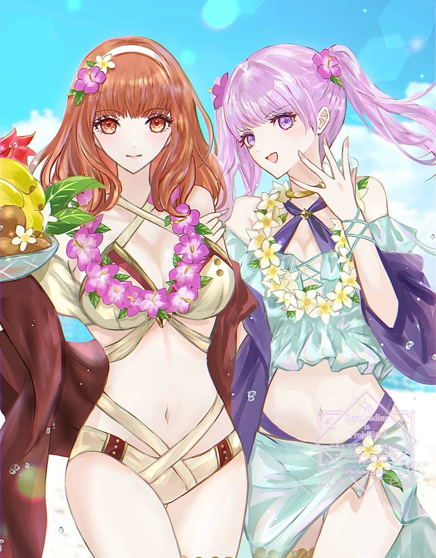 celica and serra (fire emblem and 3 more) drawn by helen_(helen2210hk)
