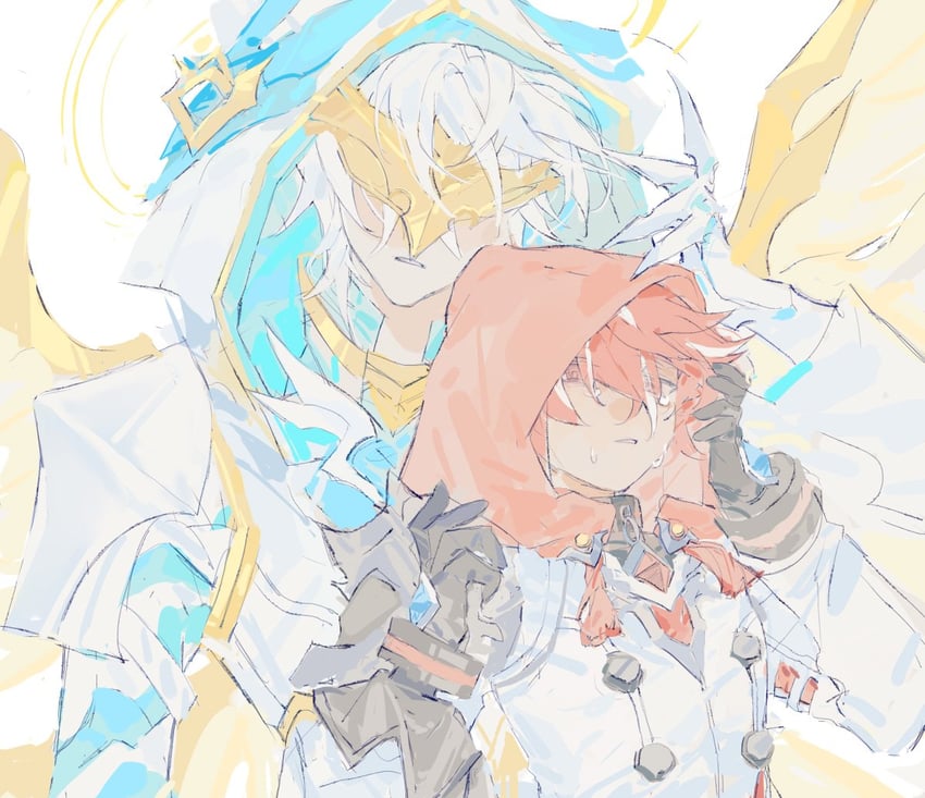 elsword, ainchase ishmael, sacred templar, and lofty: executor (elsword) drawn by linbai22