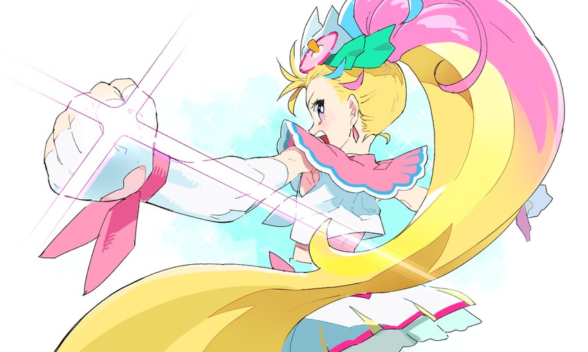 natsuumi manatsu and cure summer (precure and 1 more) drawn by moudoku_(decopon3rd)