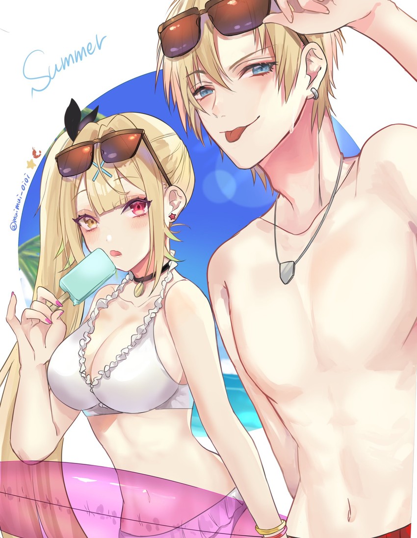 hoshikawa sara and ex albio (nijisanji) drawn by muimui_oioi