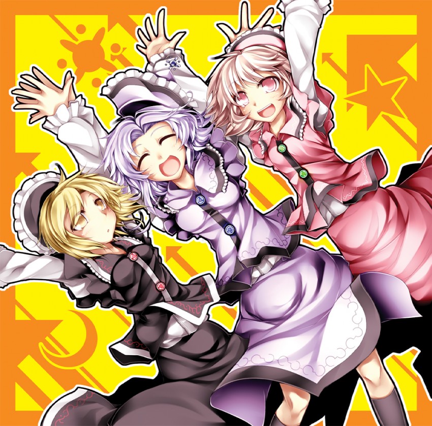 lunasa prismriver, merlin prismriver, and lyrica prismriver (touhou) drawn by kazetto