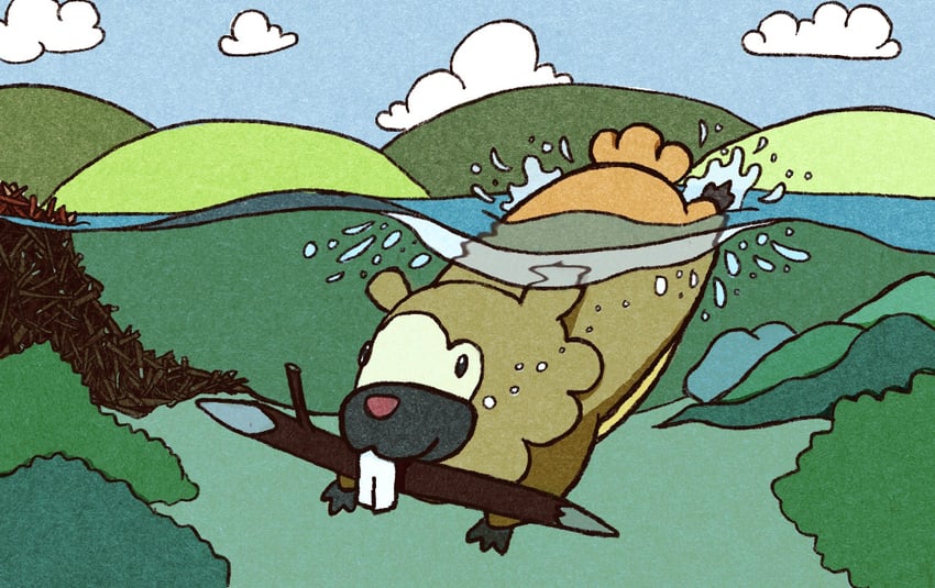 bidoof (pokemon and 1 more) drawn by kaitlin_jackson