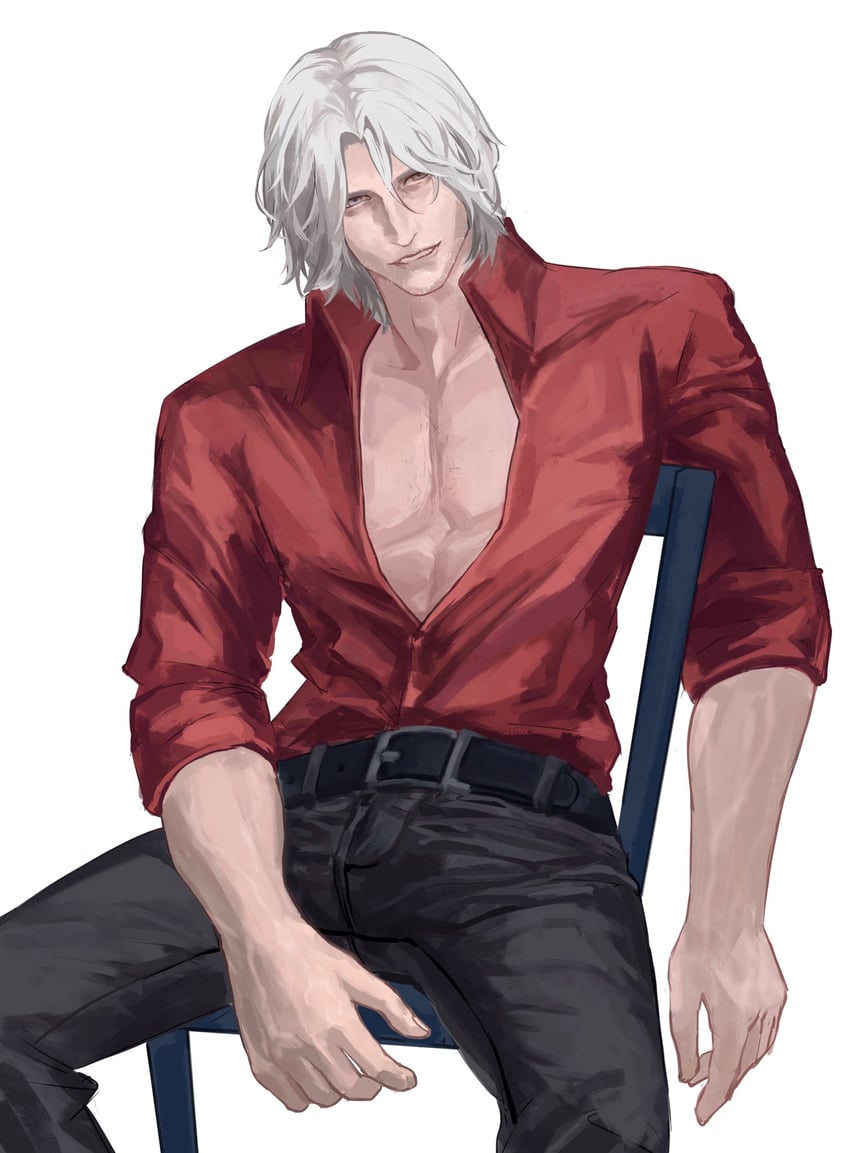 dante (devil may cry and 1 more) drawn by v_milkshake