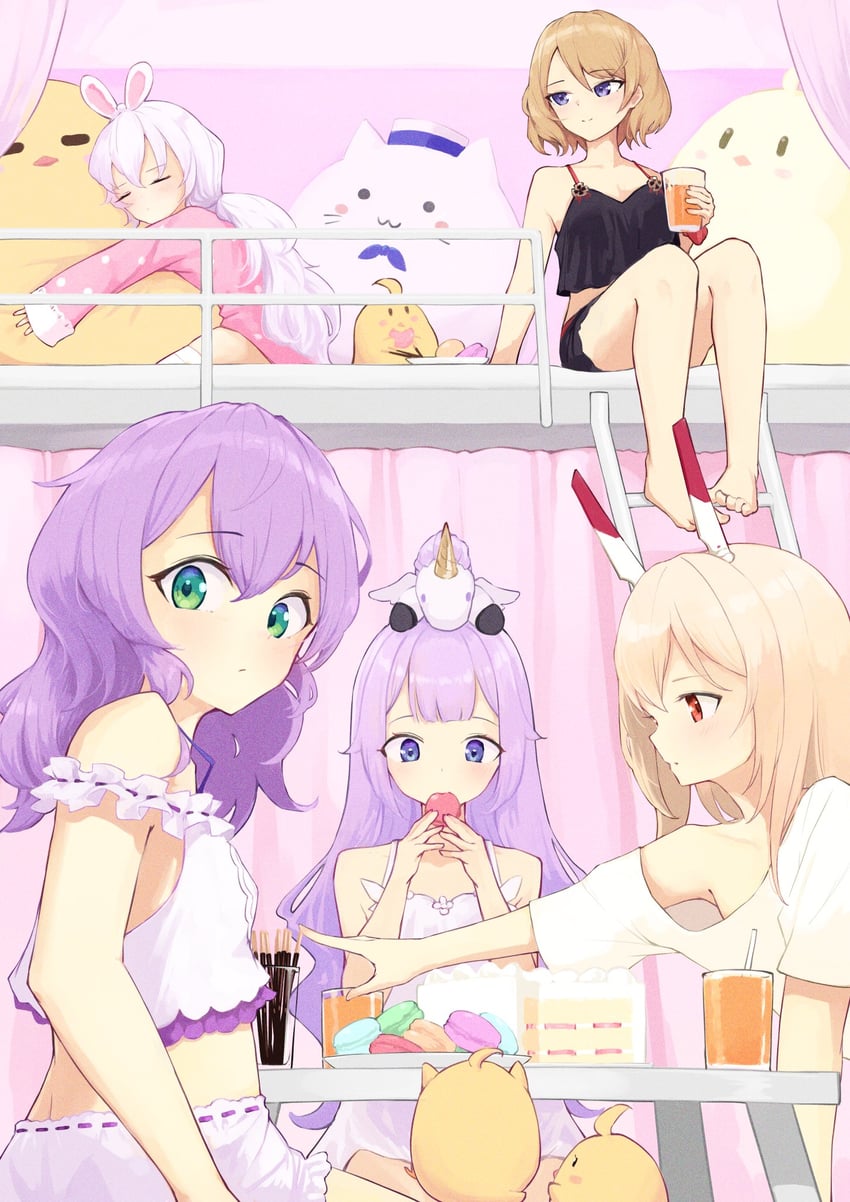manjuu, unicorn, ayanami, laffey, javelin, and 2 more (azur lane) drawn by umiya_mizuki