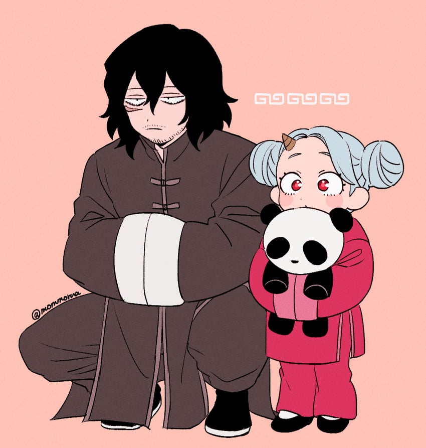 aizawa shota and eri (boku no hero academia) drawn by mommorua