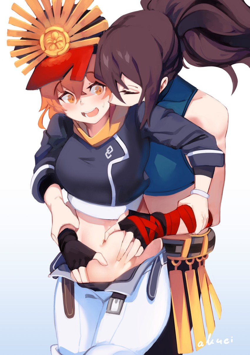 fujimaru ritsuka, oda nobunaga, and oda kippoushi (fate and 1 more) drawn by kani_fish