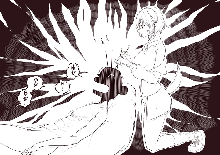 inugami korone and listener (hololive and 1 more) drawn by nabenabe3104