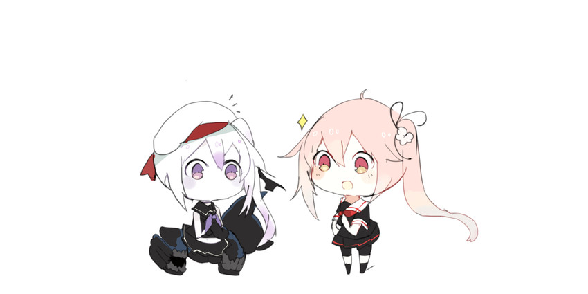 harusame and destroyer princess (kantai collection) drawn by byako_(srktn)