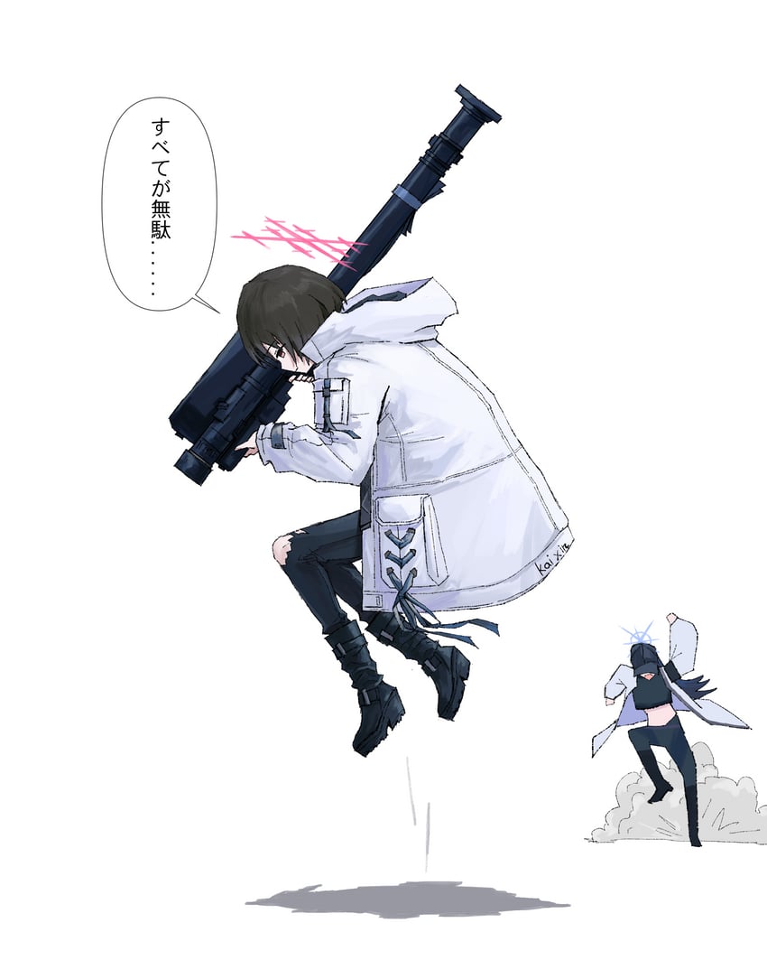 saori and misaki (blue archive and 1 more) drawn by kai_xin