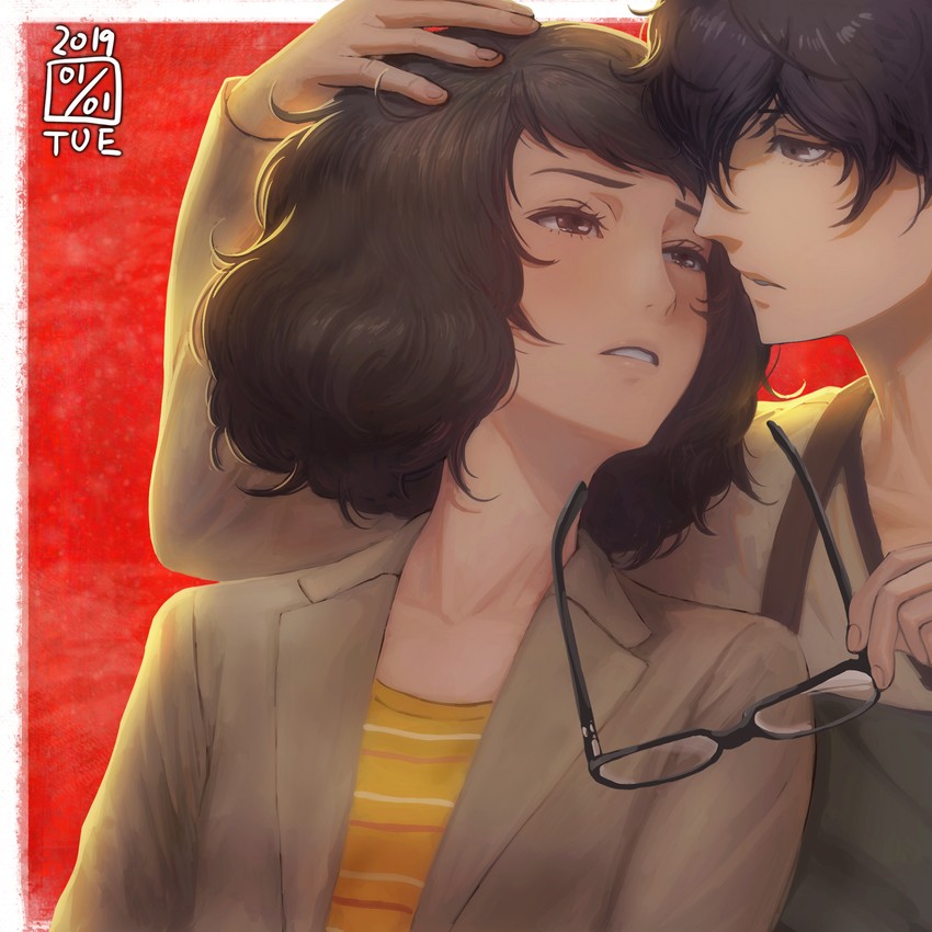 amamiya ren and kawakami sadayo (persona and 1 more) drawn by ikeda_(cpt)