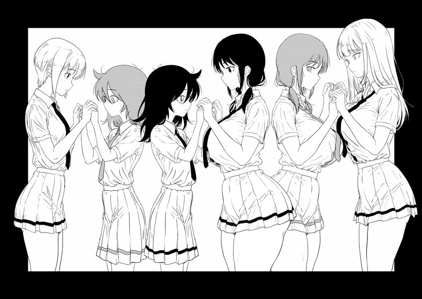 kuroki tomoko, tamura yuri, katou asuka, and tanaka mako (watashi ga motenai no wa dou kangaetemo omaera ga warui!) drawn by nyogiku