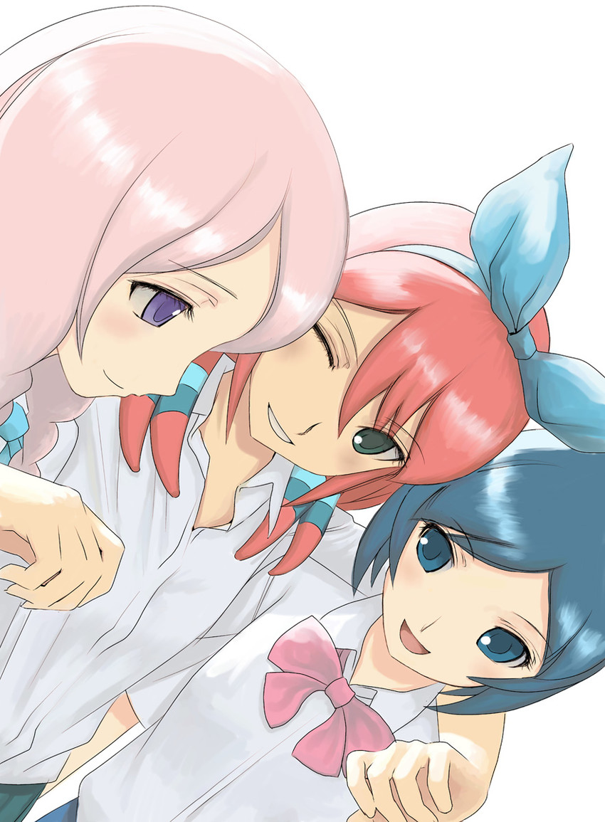 sorano aoi, yamana akane, and seto midori (inazuma eleven and 1 more) drawn by mocha_(snowflake)