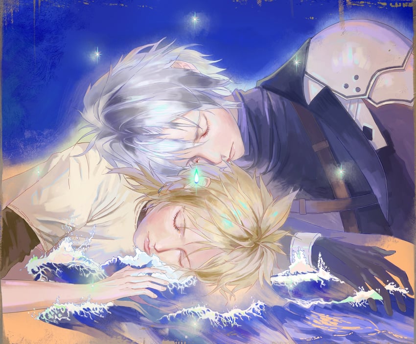 cloud strife and sephiroth (final fantasy and 3 more) drawn by c1111h