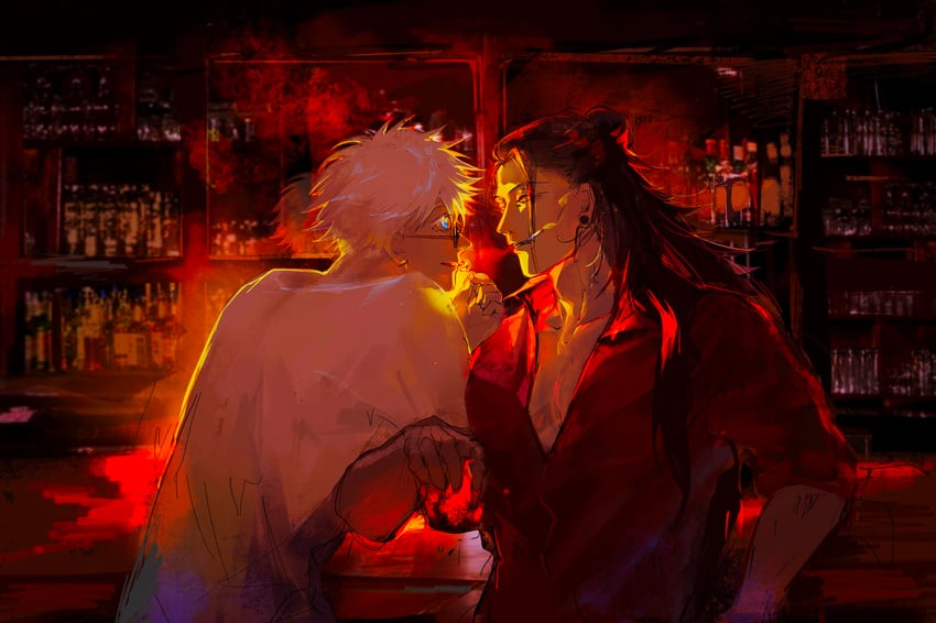 gojou satoru and getou suguru (jujutsu kaisen) drawn by kimberlysc91322