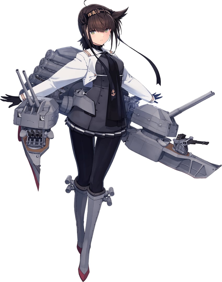 hatsuzuki, chou-10cm-hou-chan, and hatsuzuki kai ni (kantai collection) drawn by shizuma_yoshinori