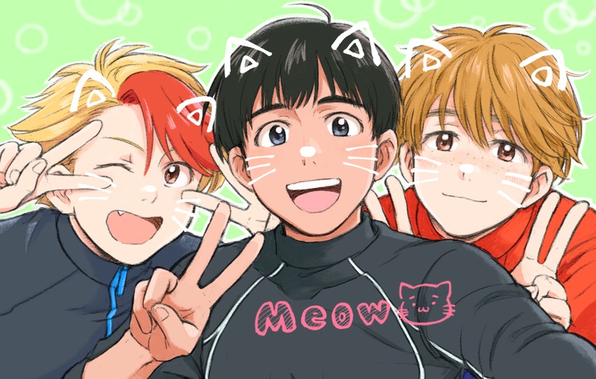 phichit chulanont, ji guang-hong, and minami kenjirou (yuri!!! on ice) drawn by takeshi_(mononohu20)