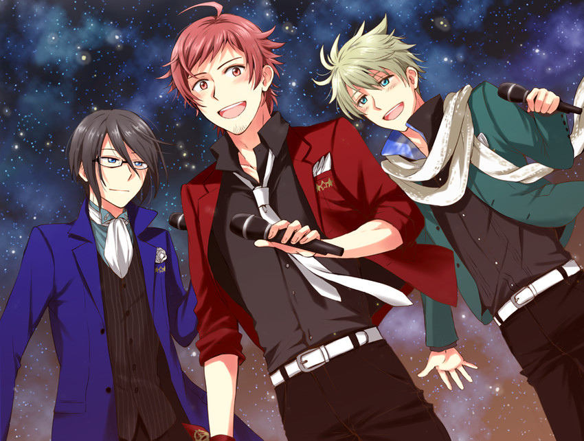 tendo teru, kashiwagi tsubasa, and sakuraba kaoru (idolmaster and 1 more) drawn by ayacuru