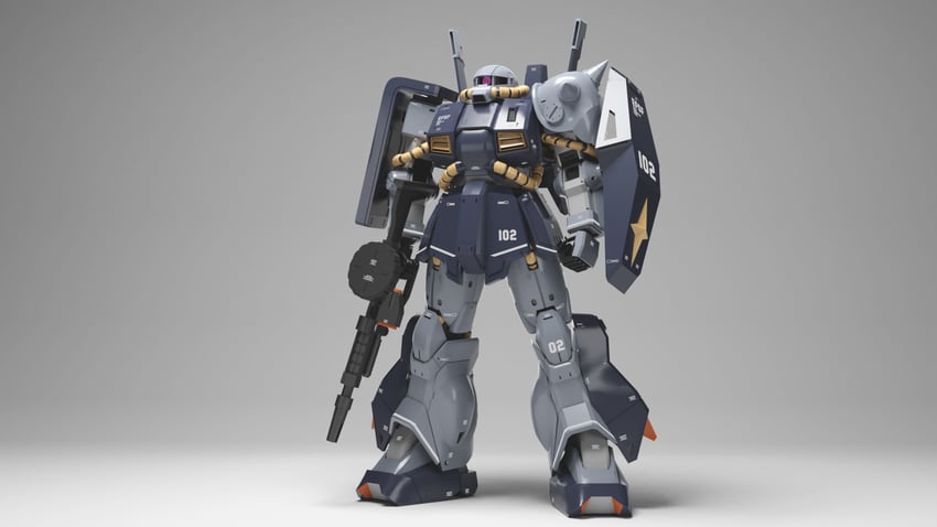 hizack (gundam and 1 more) drawn by gassan_(7nan8ku)