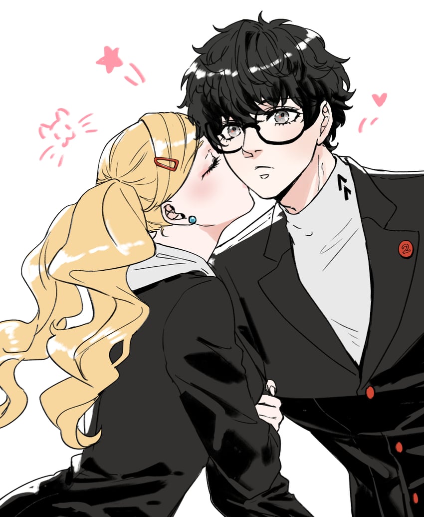 amamiya ren and takamaki anne (persona and 1 more) drawn by kurokawa_karasu