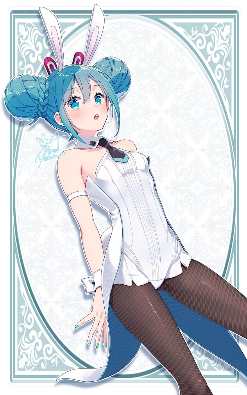 hatsune miku and bicute bunnies miku (vocaloid) drawn by asagao_minoru