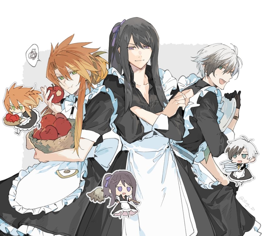 yuri lowell, luke fon fabre, and ludger will kresnik (tales of and 4 more) drawn by xing_20