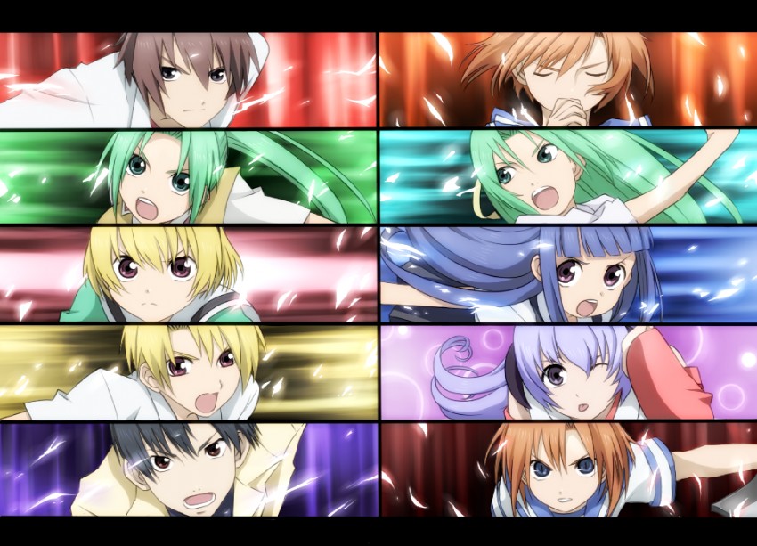 furude rika, ryuuguu rena, houjou satoko, sonozaki mion, hanyuu, and 5 more (tales of and 1 more) drawn by ouhina