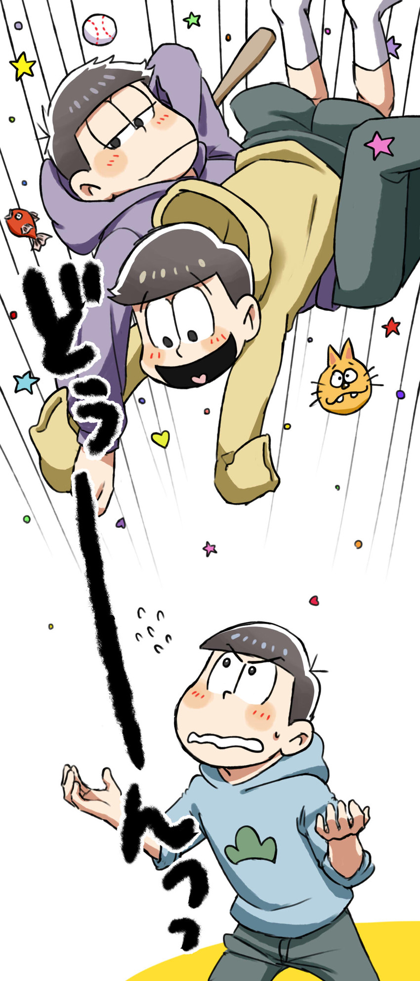 matsuno karamatsu, matsuno ichimatsu, and matsuno jyushimatsu (osomatsu and 1 more) drawn by pinoko_(pnk623)