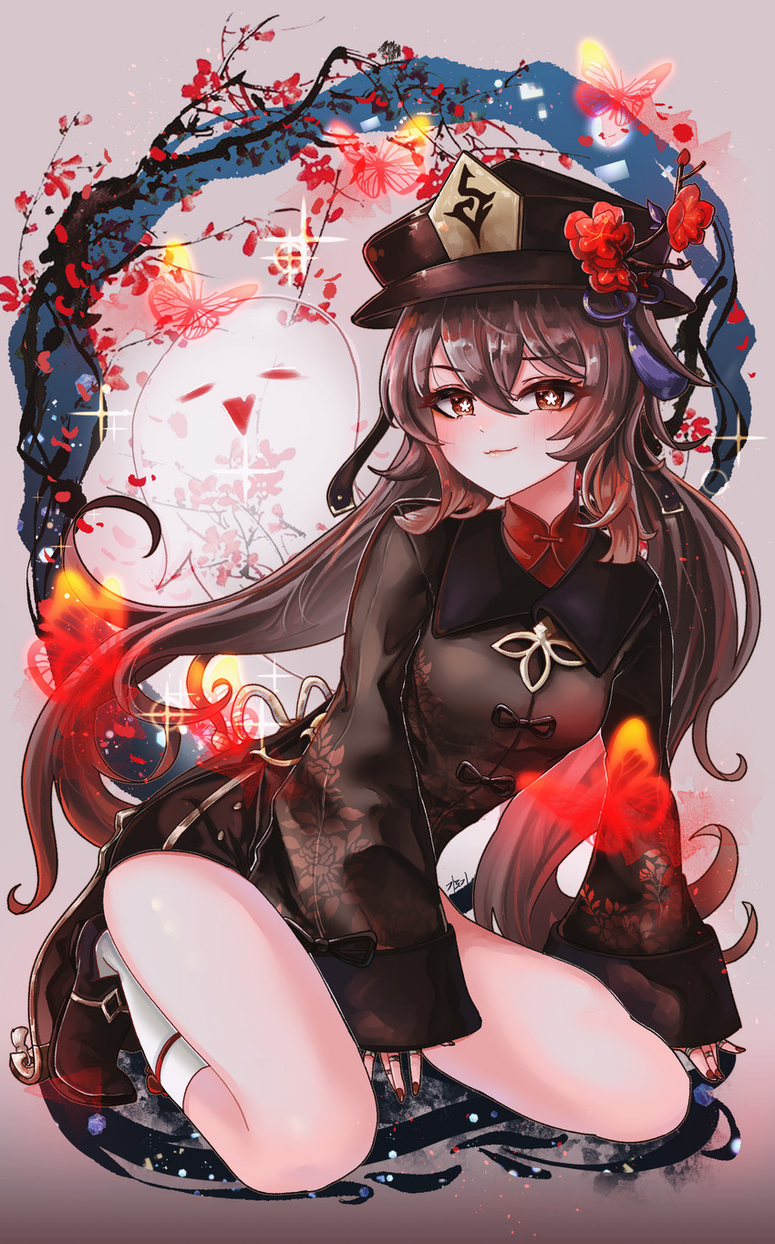 hu tao and boo tao (genshin impact) drawn by gimyogi