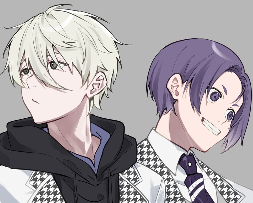 nagi seishirou and mikage reo (blue lock) drawn by pepupapipooo