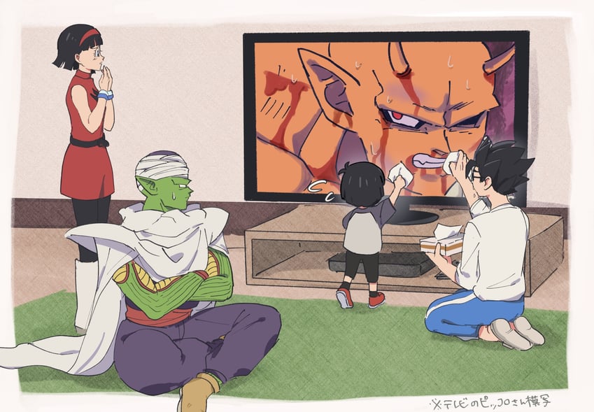 son gohan, pan, piccolo, videl, and orange piccolo (dragon ball and 2 more) drawn by j_ooey
