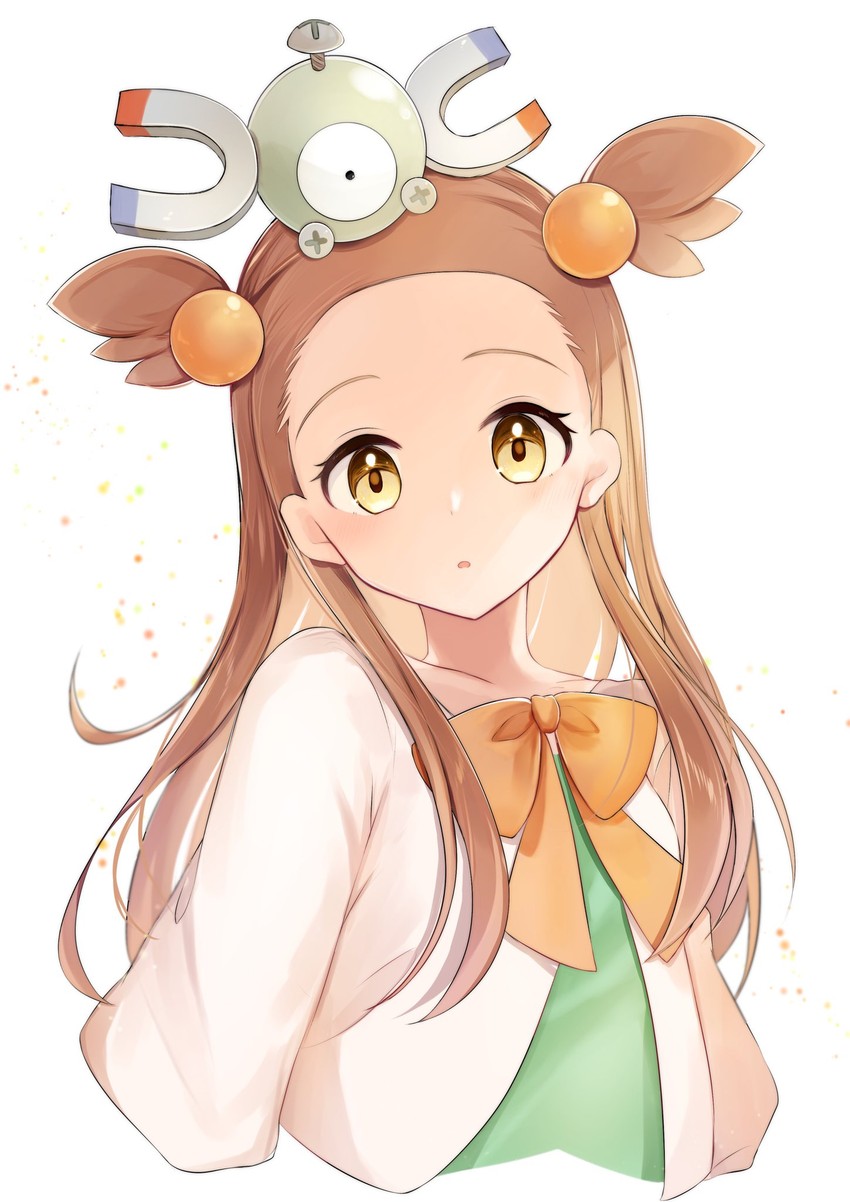 magnemite and jasmine (pokemon and 1 more) drawn by goma_(nabepa_nabepa)