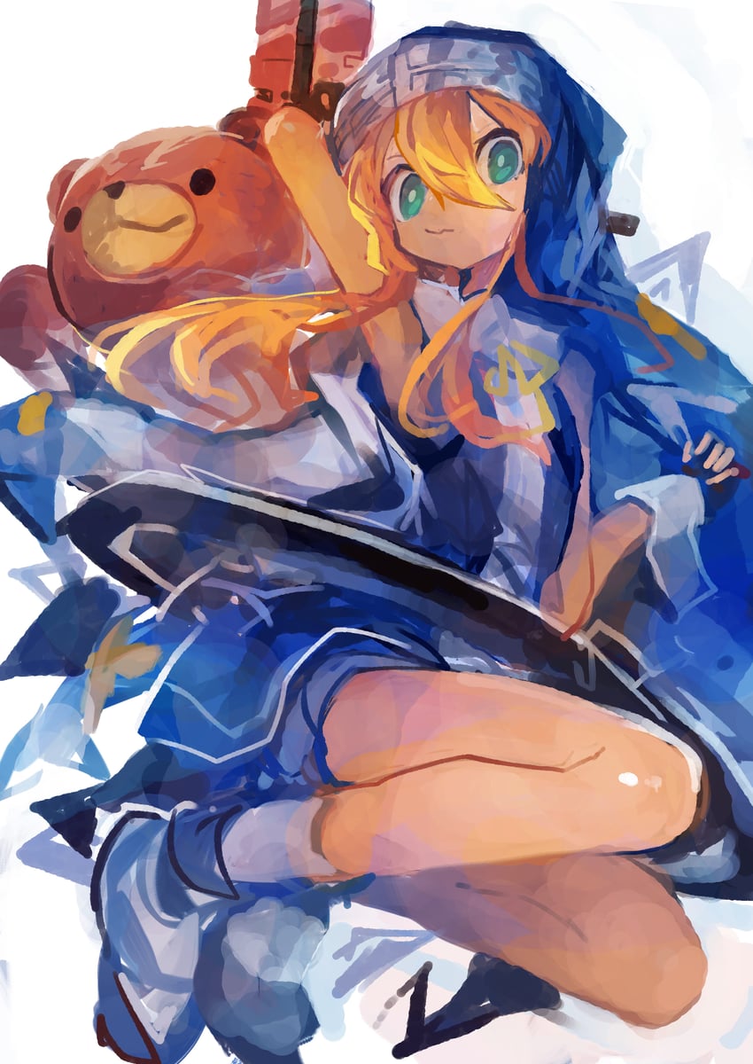 bridget and roger (guilty gear and 1 more) drawn by kaamin_(mariarose753)