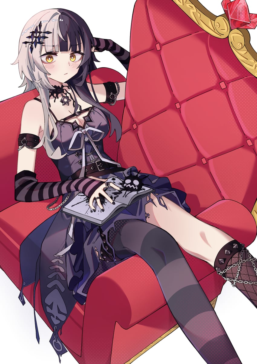 shiori novella and yorick (hololive and 1 more) drawn by umiikuru