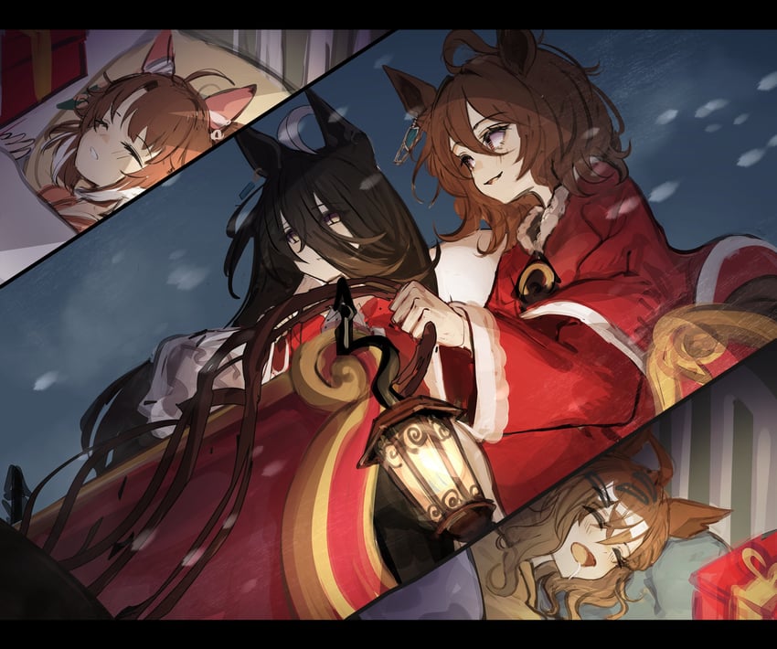 agnes tachyon, manhattan cafe, jungle pocket, and dantsu flame (umamusume) drawn by siena_(moratoriummaga)