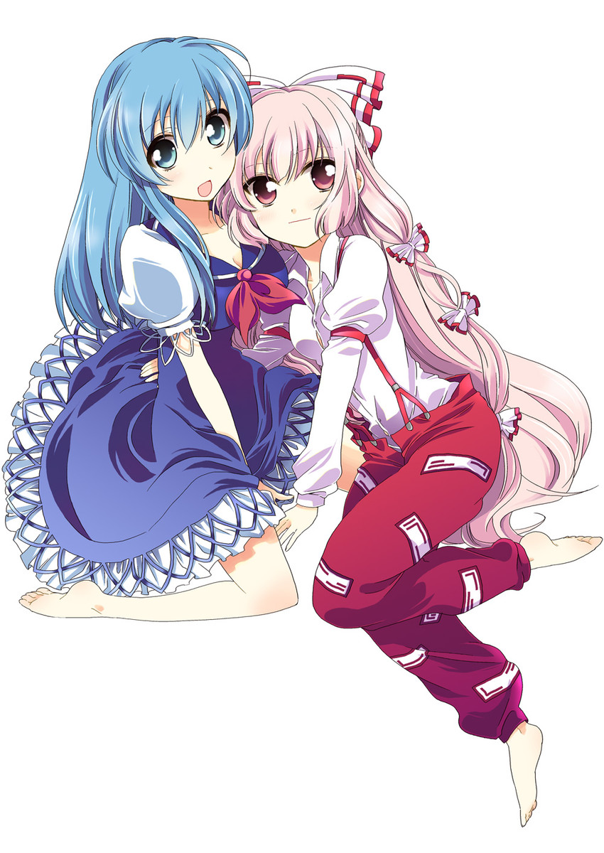 fujiwara no mokou and kamishirasawa keine (touhou) drawn by nakayama_miyuki