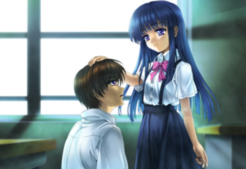 furude rika and maebara keiichi (higurashi no naku koro ni) drawn by mutsuki_(moonknives)