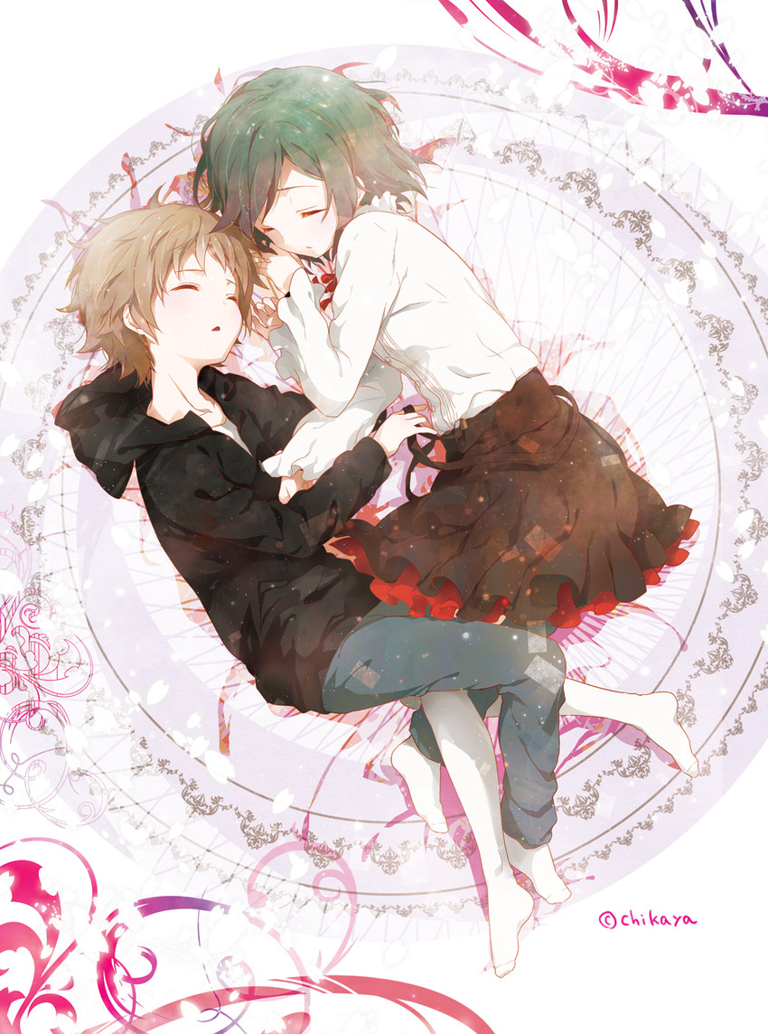 kido tsubomi and kano shuuya (kagerou project) drawn by chikaya