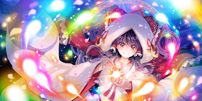 hakurei reimu (touhou and 1 more) drawn by azuma_aya