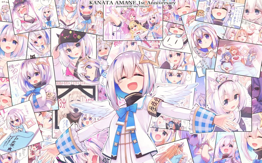 houshou marine, hoshimachi suisei, usada pekora, nekomata okayu, sakura miko, and 7 more (hololive) drawn by hikawa_shou