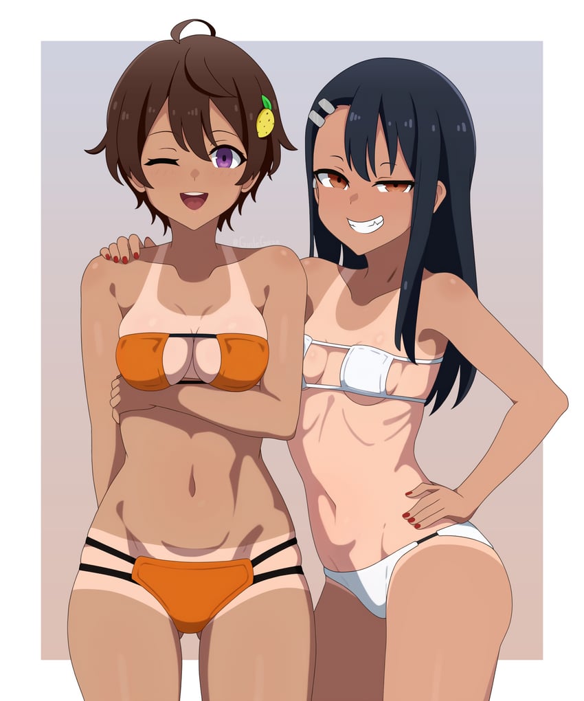nagatoro hayase and yakishio lemon (ijiranaide nagatoro-san and 1 more) drawn by guilegaze