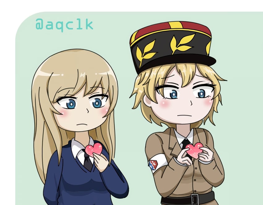 earl grey and asparagus (girls und panzer) drawn by aqclk