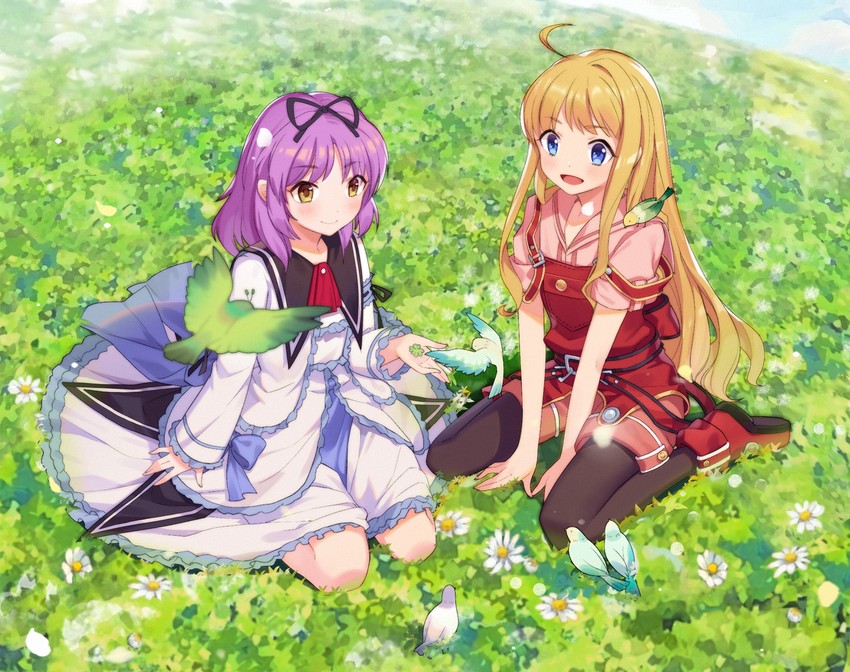renne and tita russell (eiyuu densetsu and 1 more) drawn by douwo_mkd ...