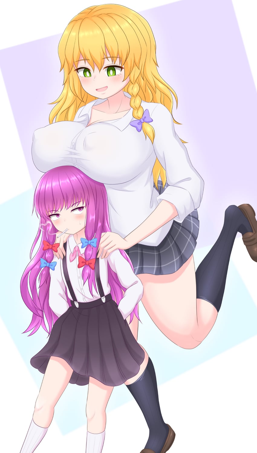 kirisame marisa, patchouli knowledge, mars, and taisa (touhou and 1 more) drawn by chicken_tatsumaki_curry