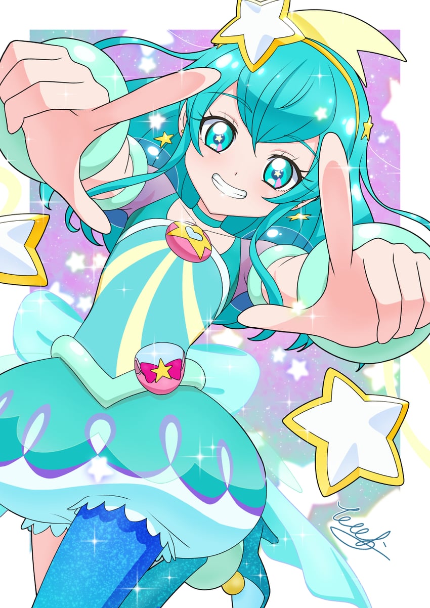 hagoromo lala and cure milky (precure and 1 more) drawn by tiler_(tiler00)