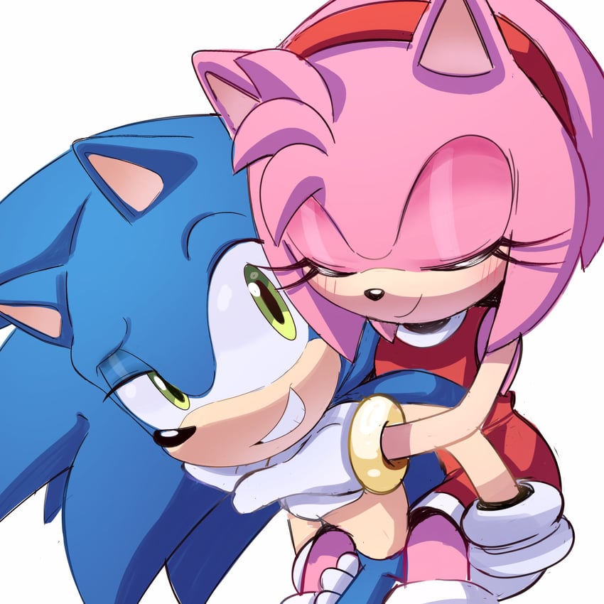 sonic the hedgehog and amy rose (sonic) drawn by steffybs