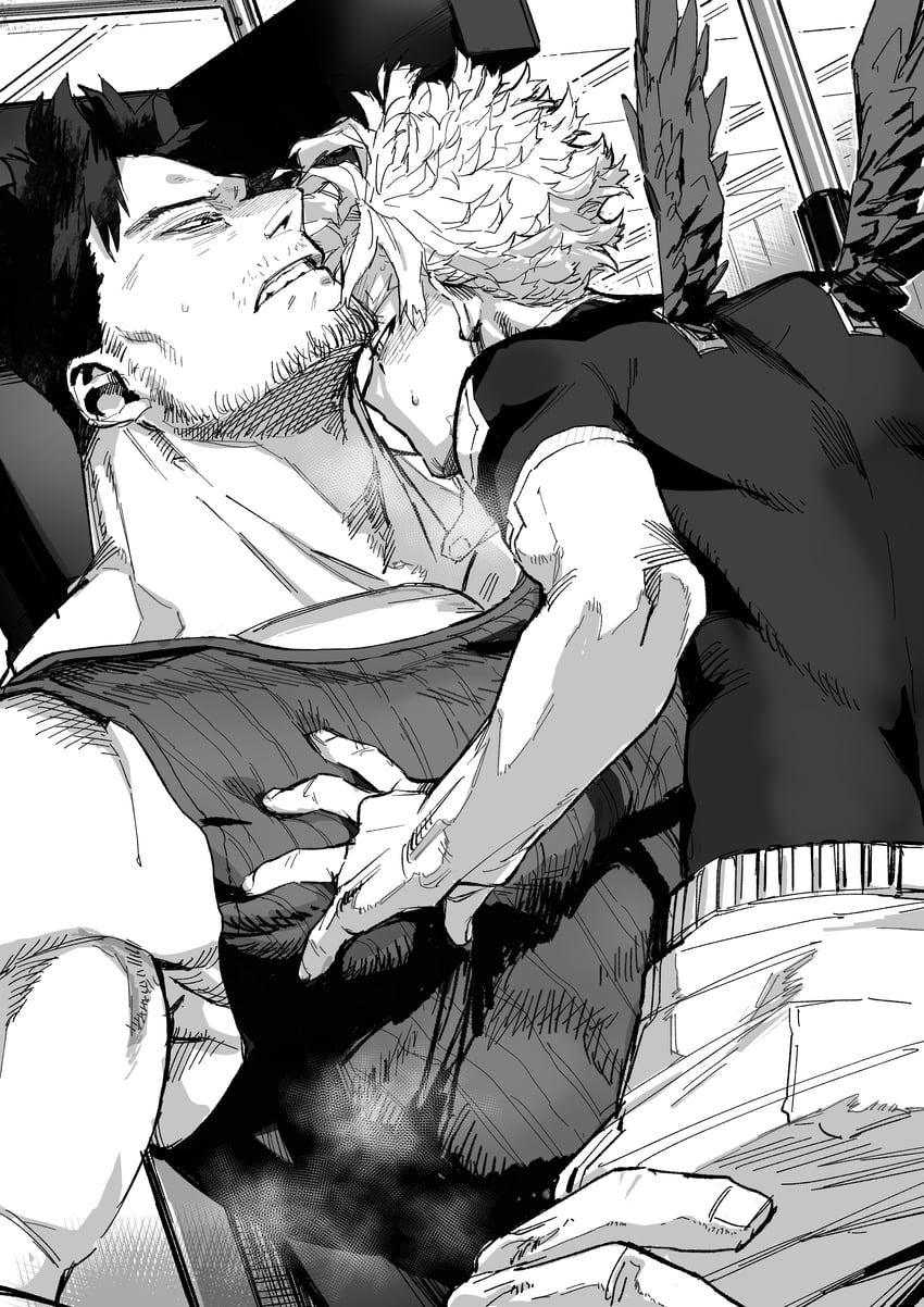 endeavor and hawks (boku no hero academia) drawn by migi_(mm86262394)