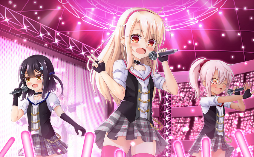 illyasviel von einzbern, chloe von einzbern, and miyu edelfelt (fate and 1 more) drawn by morokoshi_(tekku)