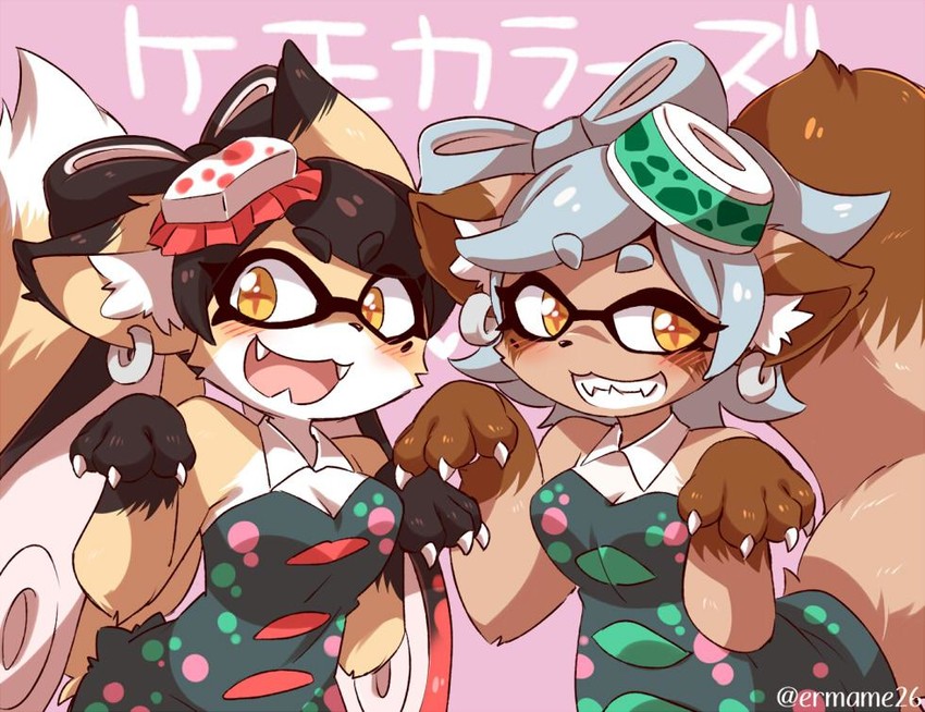 callie and marie (splatoon and 1 more) drawn by eromame