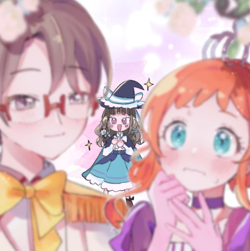 nekoyashiki mayu, inukai iroha, and toyama satoru (precure and 1 more) drawn by macotton26