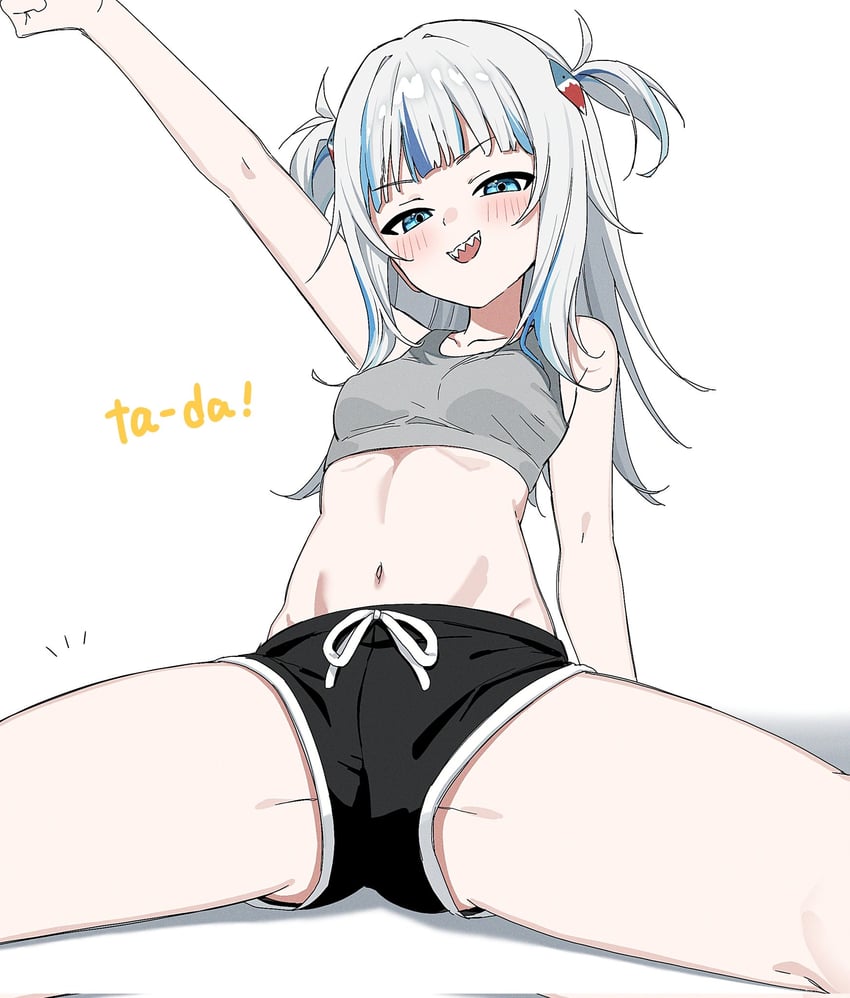 gawr gura (hololive and 1 more) drawn by kayuu_(hikentai0112)